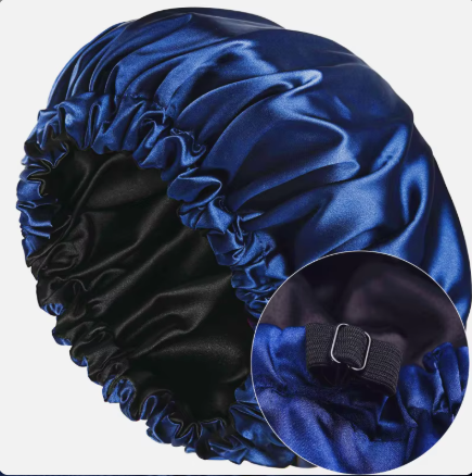 Adjustable Elastic Double Layer Reversible Satin Bonnet