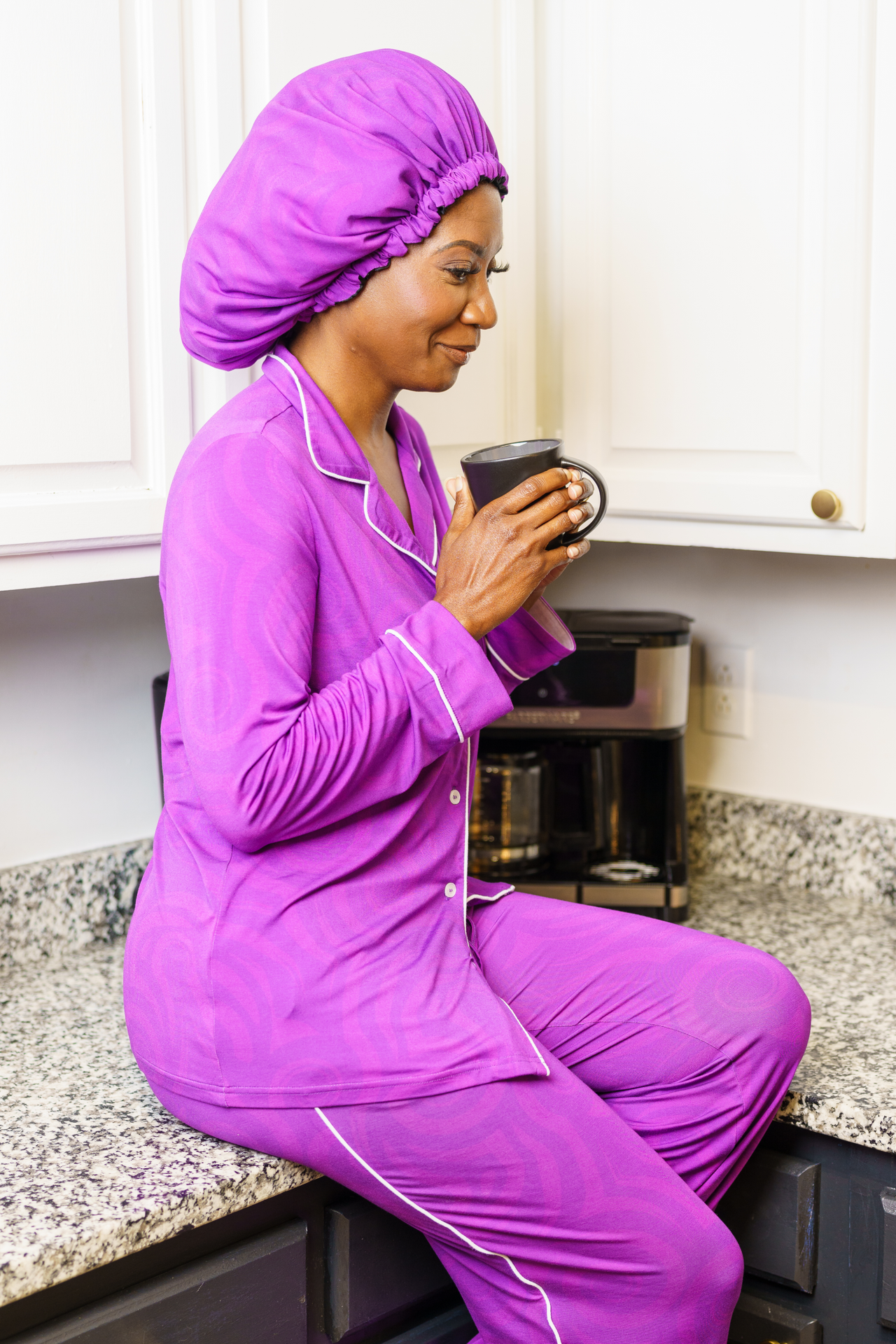 Women's Bamboo Moisture Wicking, Purple Passion Long Sleeve Pajama Pan –  Sleep Sassy